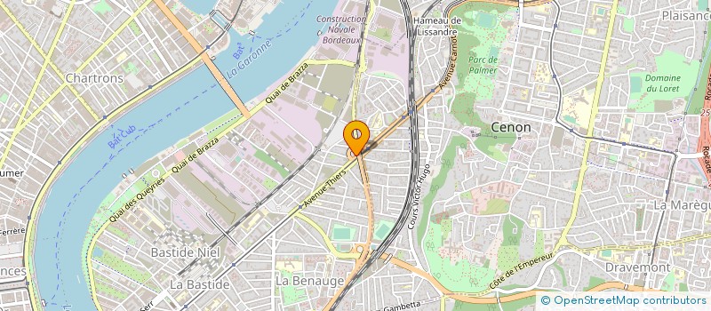 localisation de l'entreprise SARL MARRONIER CHAUFFAGE à BORDEAUX