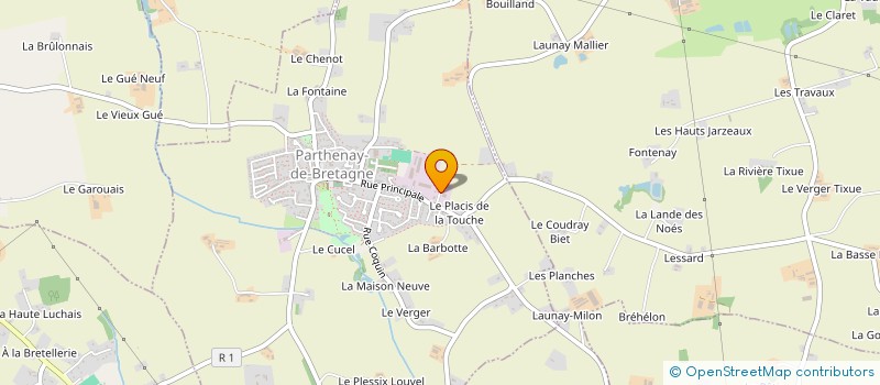 localisation de l'entreprise SARL MARTIN CARRELAGE  PARTHENAY-DE-BRETAGNE