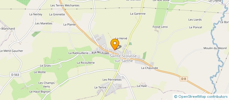 localisation de l'entreprise SARL MARTIN COUVERTURE à SAINTE-SCOLASSE-SUR-SARTHE