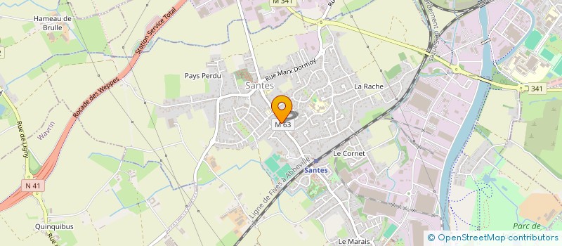 localisation de l'entreprise SARL MARTIN FRERES  SANTES