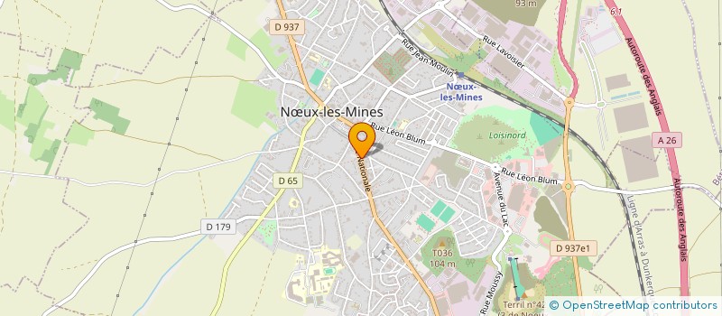 localisation de l'entreprise SARL MARTINE STEVENIN à NŒUX-LES-MINES