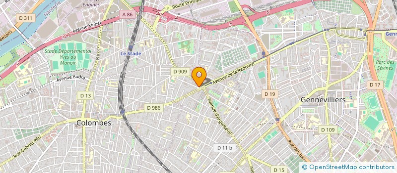 localisation de l'entreprise SARL MARYVES à COLOMBES