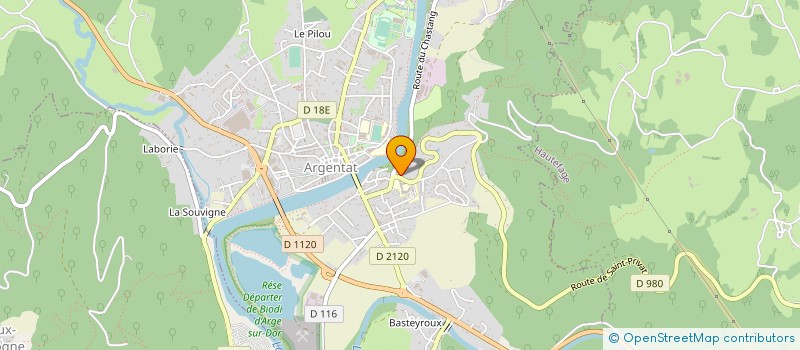 localisation de l'entreprise SARL MASSALVE COUVERTURE à ARGENTAT-SUR-DORDOGNE