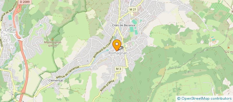localisation de l'entreprise SARL MASSIF EVOLUTION à ROMAGNAT