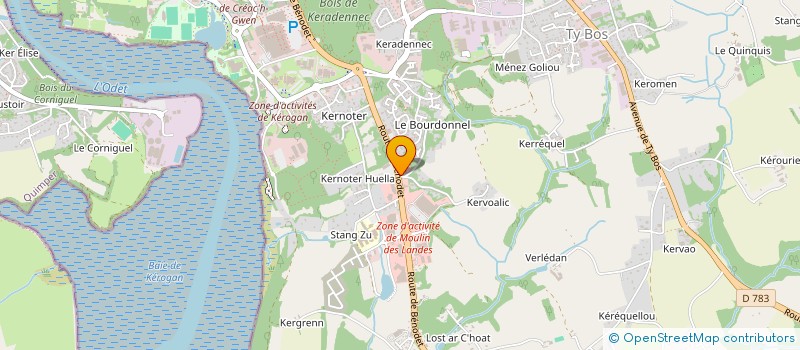 localisation de l'entreprise SARL MATHILDE  QUIMPER