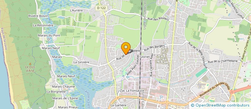 localisation de l'entreprise SARL MATTEO BONNIN  LES SABLES-D'OLONNE