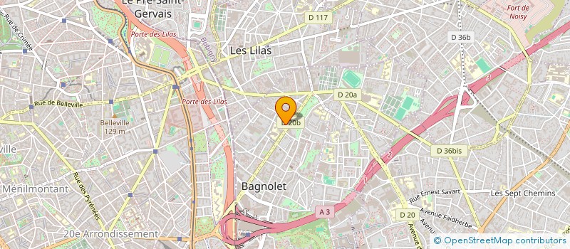 localisation de l'entreprise SARL MATTHIEU CUIR à BAGNOLET