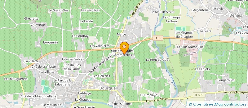 localisation de l'entreprise SARL MAUDUIT à BENAIS