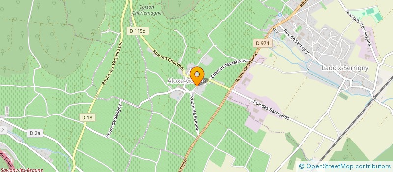 localisation de l'entreprise SARL MAURICE CHAPUIS  ALOXE-CORTON