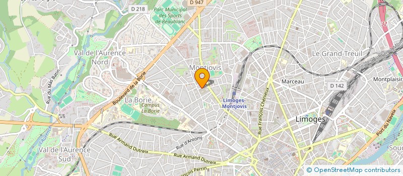 localisation de l'entreprise SARL MBA VISION à LIMOGES