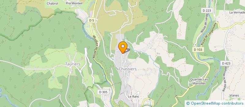 localisation de l'entreprise SARL MBB SERVICES  CHASSIERS