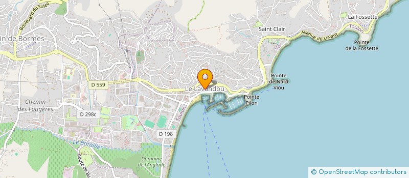 localisation de l'entreprise SARL MEGA à LE LAVANDOU