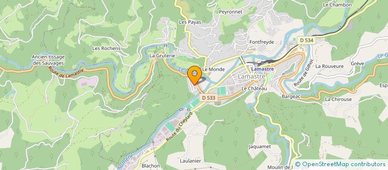 localisation de l'entreprise SARL MEGA LOISIRS à LAMASTRE