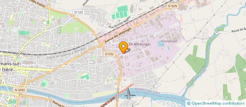 localisation de l'entreprise SARL MEGA MEDIA à ROMANS-SUR-ISERE