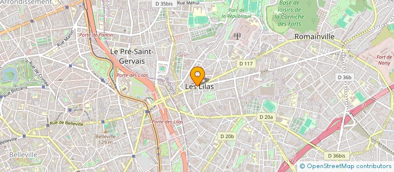 localisation de l'entreprise SARL MEGA SPORT à LES LILAS