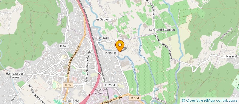 localisation de l'entreprise SARL MEGAPOLIS  SOLLIES-VILLE