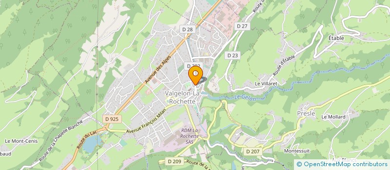 localisation de l'entreprise SARL MENEGHIN  VALGELON-LA ROCHETTE