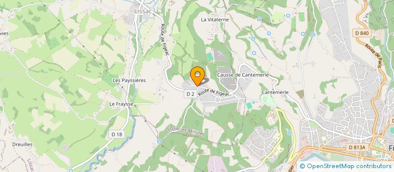 localisation de l'entreprise SARL MENUISERIE DU LOT à LISSAC-ET-MOURET