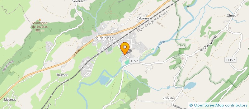 localisation de l'entreprise SARL MENUISERIE DU VAL DE CERE à POLMINHAC
