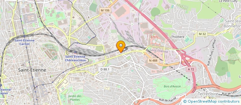 localisation de l'entreprise SARL MENUISERIE GEBAT  SAINT-ETIENNE