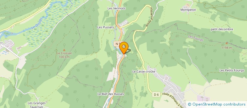 localisation de l'entreprise SARL MENUISERIE GIROD  LA CLUSE-ET-MIJOUX