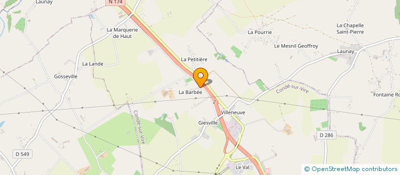 localisation de l'entreprise SARL MENUISERIE LEFRANCOIS  CONDE-SUR-VIRE