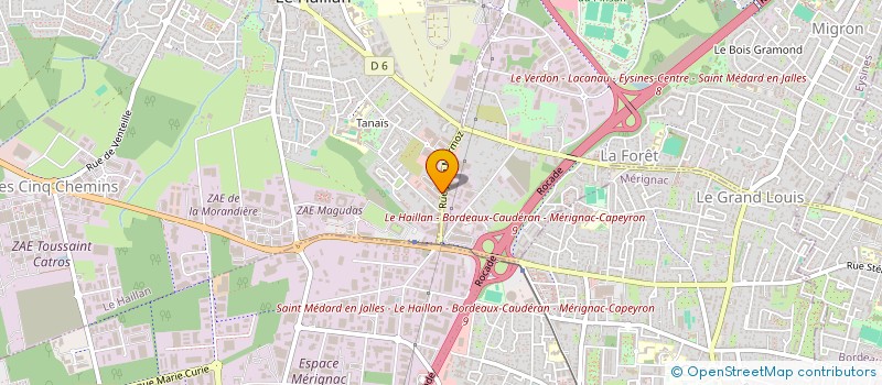 localisation de l'entreprise SARL MENUISERIE NORD GIRONDE à LE HAILLAN