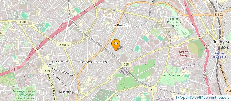 localisation de l'entreprise SARL MENUISERIE PAWLAK à MONTREUIL