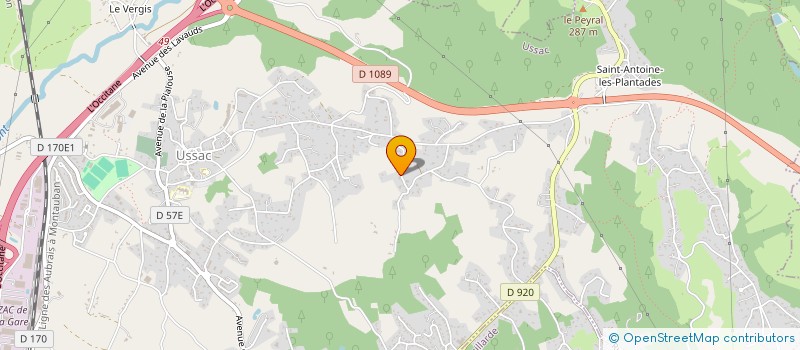 localisation de l'entreprise SARL MENUTTI  USSAC