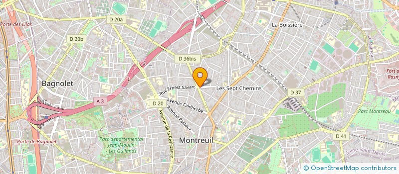 localisation de l'entreprise SARL MERLIN  MONTREUIL