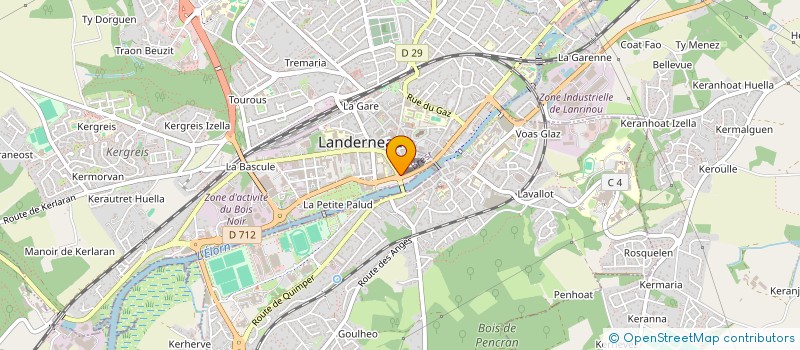 localisation de l'entreprise SARL MEROUR COIFFURE à LANDERNEAU