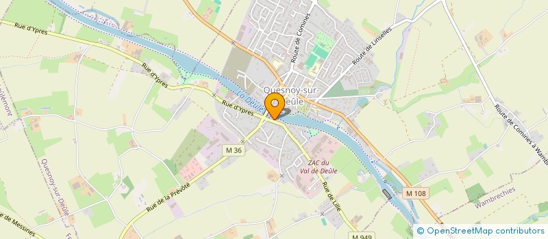 localisation de l'entreprise SARL METROPOLE DE VOIRIE ET ENROBE à QUESNOY-SUR-DEULE