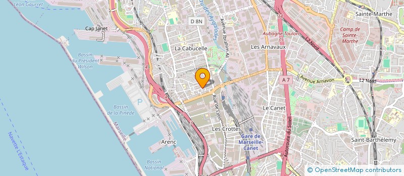 localisation de l'entreprise SARL MEZEDDEK BATIMENT à MARSEILLE