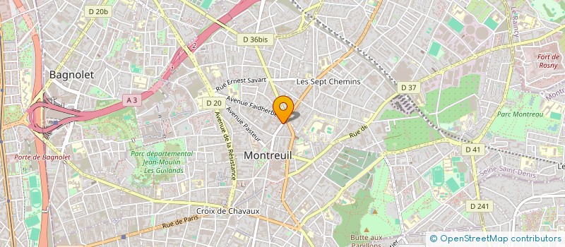 localisation de l'entreprise SARL MEZIANI à MONTREUIL