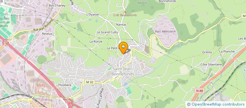localisation de l'entreprise SARL MG 2 à SAINT-JEAN-BONNEFONDS