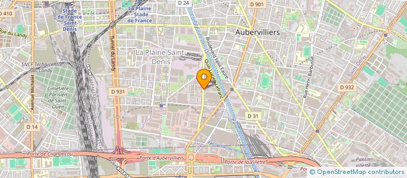 localisation de l'entreprise SARL MICHEL  AUBERVILLIERS