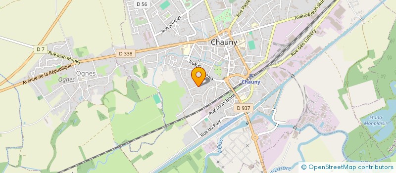 localisation de l'entreprise SARL MICHEL ESCLAVONT COUVERTURE à CHAUNY