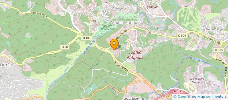 localisation de l'entreprise SARL MICROCIEL INFORMATIQUE  VALBONNE