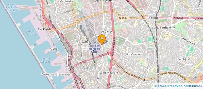 localisation de l'entreprise SARL MIDI PLOMBERIE CHAUFFAGE à MARSEILLE