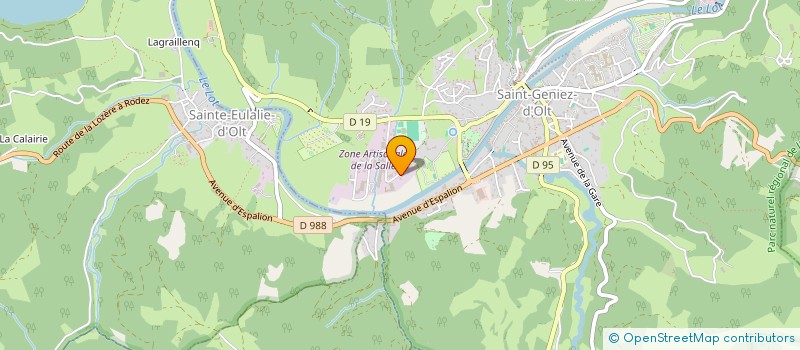 localisation de l'entreprise SARL MIQUEL  SAINT GENIEZ D'OLT ET D'AUBRAC