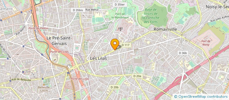 localisation de l'entreprise SARL MIROITERIE DABANCOURT à LES LILAS