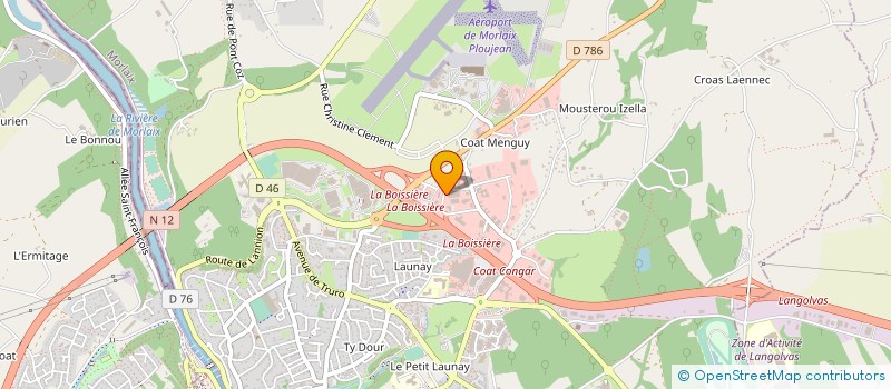 localisation de l'entreprise SARL MIROITERIE DU VIADUC  MORLAIX