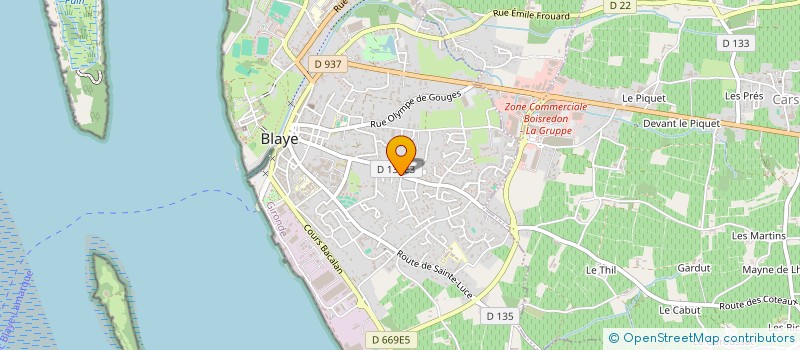 localisation de l'entreprise SARL MIROITERIE PELONG à BLAYE