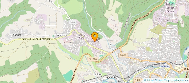 localisation de l'entreprise SARL MIROITERIE SUD LOZERE  MENDE