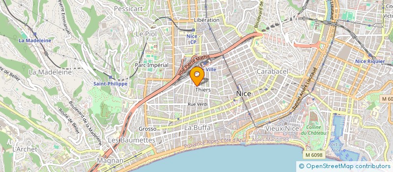 localisation de l'entreprise SARL MIROITIER SERRURIER VITRIER à NICE