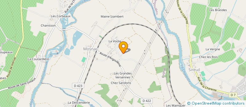 localisation de l'entreprise SARL MJ COUVERTURES à MOSNAC-SAINT-SIMEUX