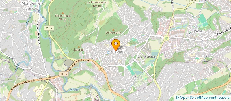 localisation de l'entreprise SARL MJC à CLAPIERS