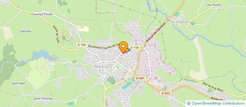 localisation de l'entreprise SARL MJM  MAURIAC