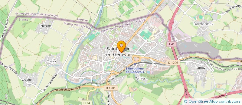 localisation de l'entreprise SARL MOCLA 21 à SAINT-JULIEN-EN-GENEVOIS