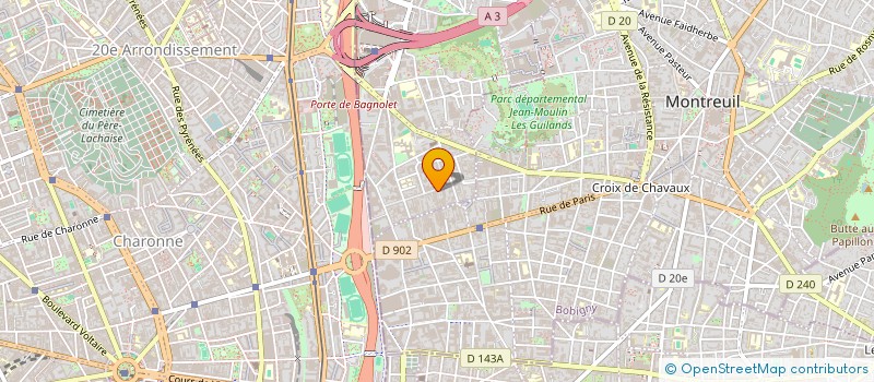 localisation de l'entreprise SARL MODE A PARIS à BAGNOLET